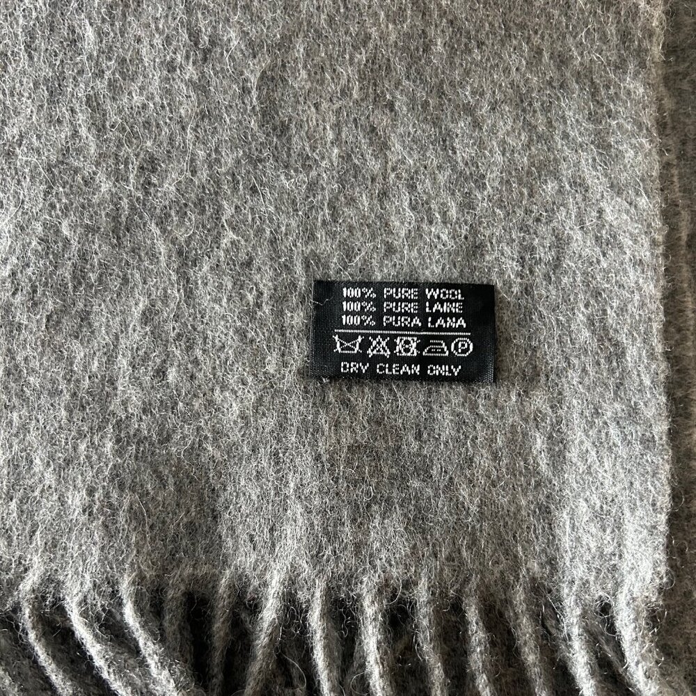 Yves Saint Laurent Wool Grey Scarf - Picture 3 of 5